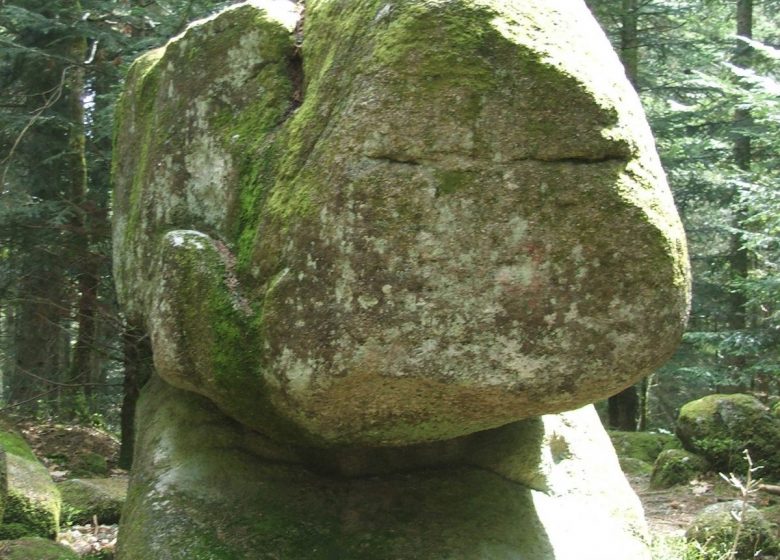 La pierre branlante et les rochers à cupules