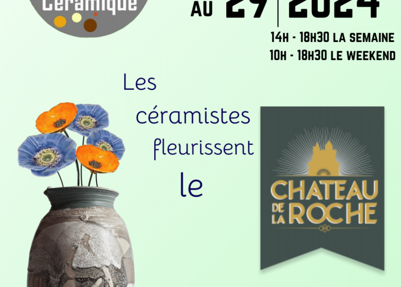 Les céramistes fleurissent le Château de la Roche