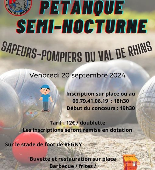 Concours de pétanque semi-nocturne