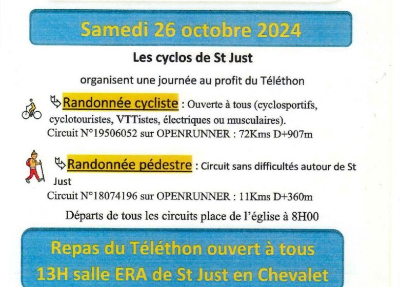 Journée Téléthon Le 26 oct 2024