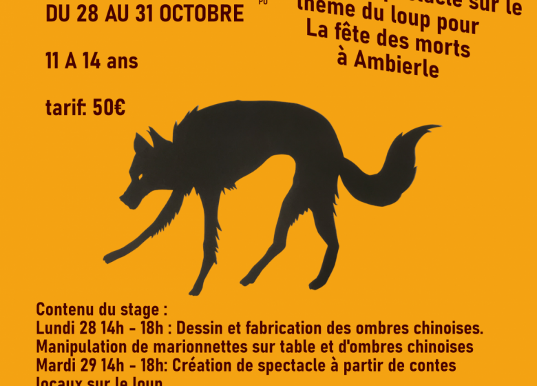 L’ombre d’un loup – stage de marionnettes et ombres chinoises