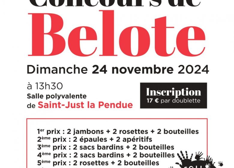 Concours de belote Le 24 nov 2024