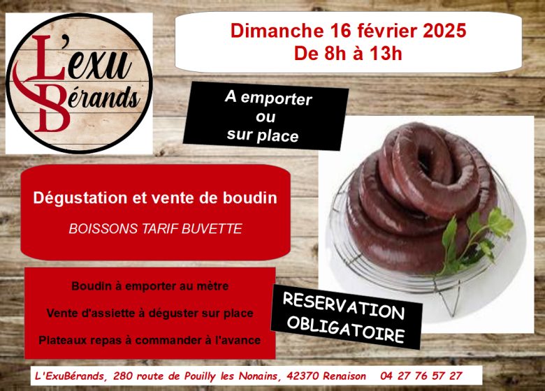 Dégustation et vente de boudin