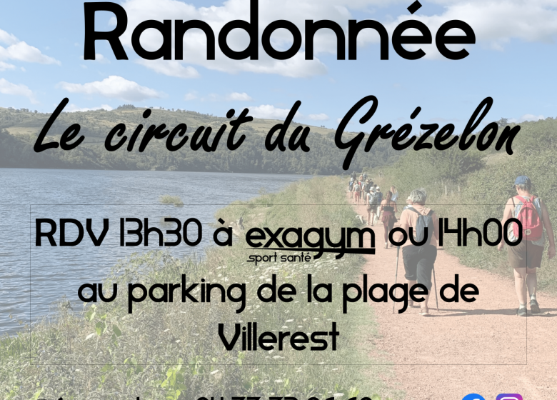 Randonnée Exagym Sport-Santé à Villerest : Le circuit du Grézelon